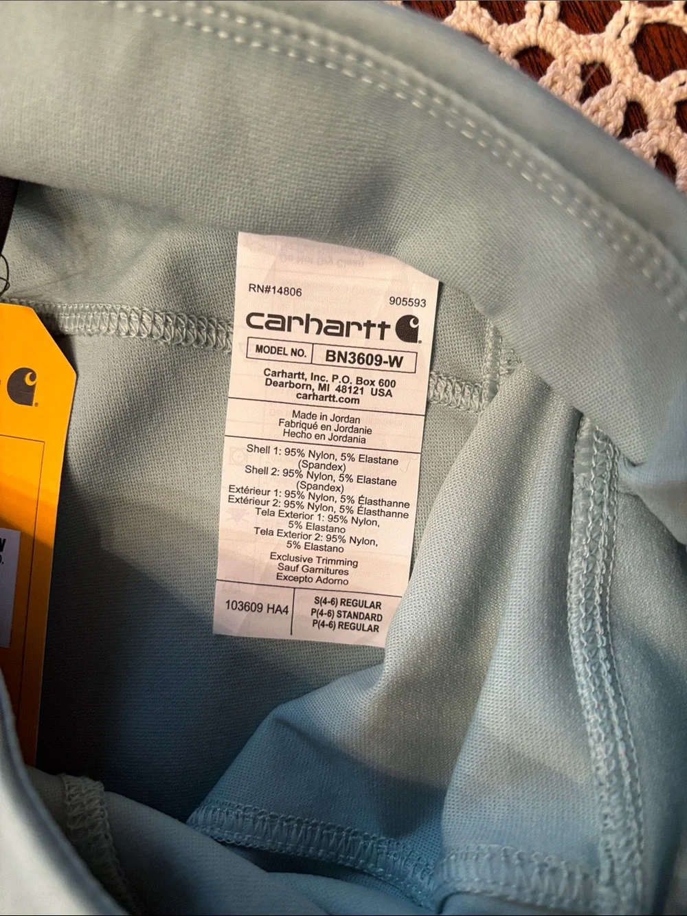 Carhartt Sage Green Performance Athletic Leggings - Picture 9 of 9